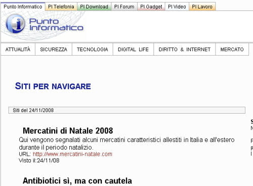 punto_informatico Parlano di Mercatini-Natale.com