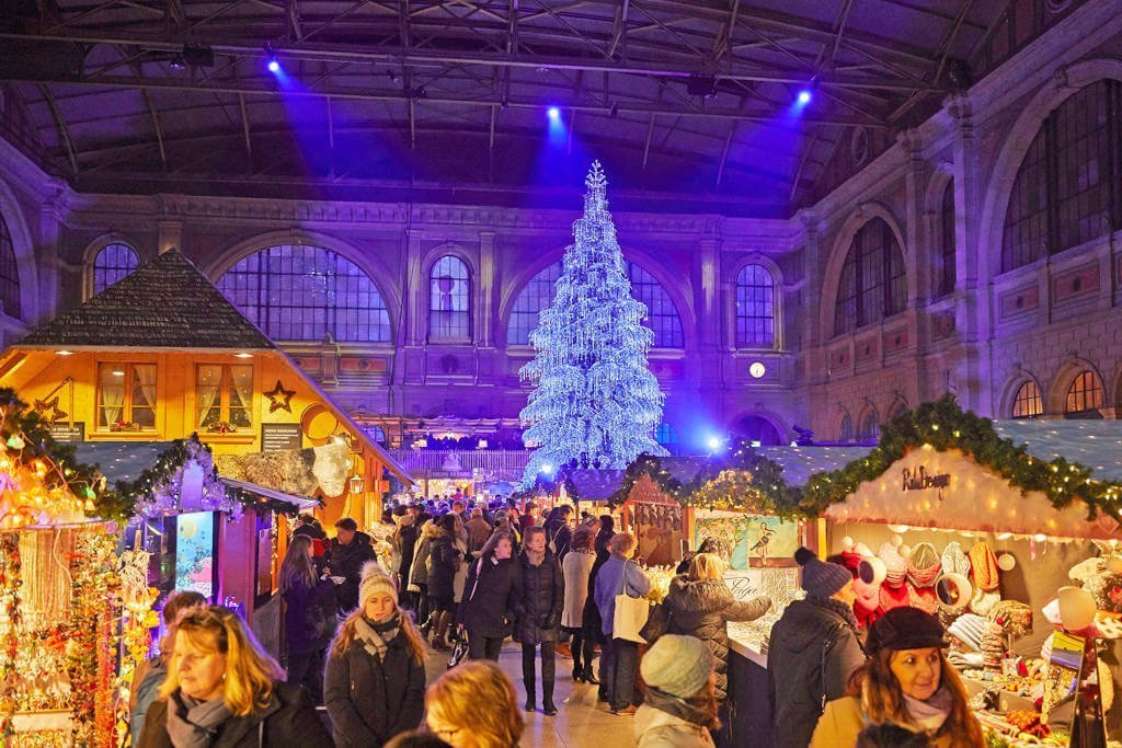 i mercatini di natale di zurigo alla stazione centrale