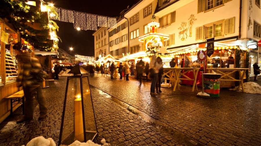 piazza dei mercatini di Natale di Winterthur