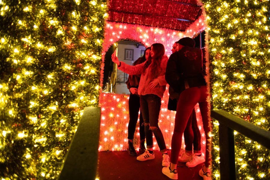 Selfie ad un Punto WOW di Empoli città del Natale