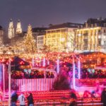 Mercatini di Natale a Zurigo durante la sera