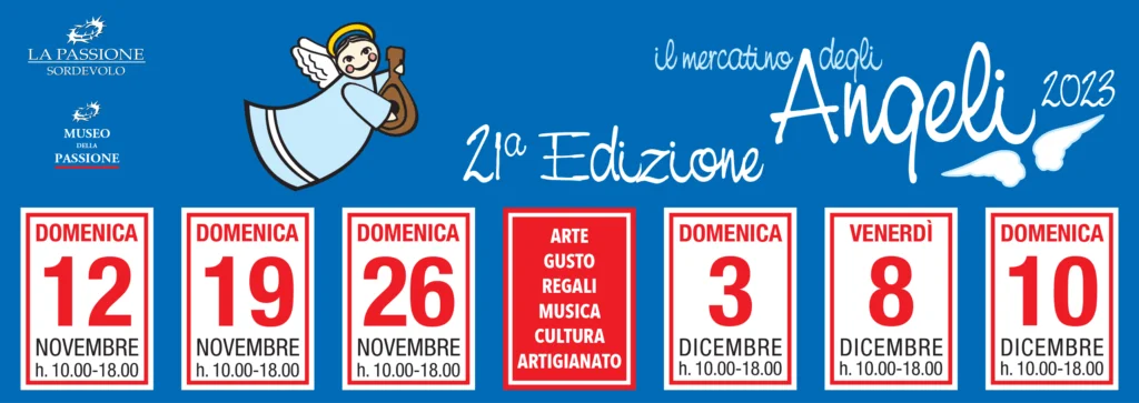 locandina mercatino degli Angeli di Sordevolo 2023